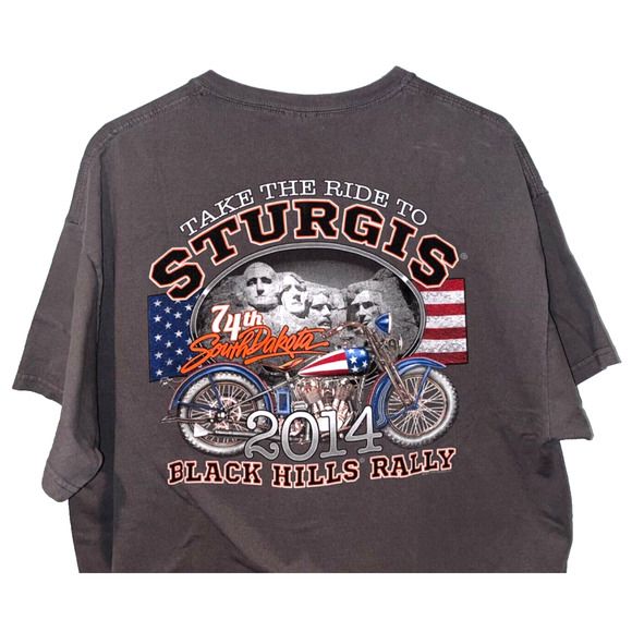 Sturgis Other - Sturgis 2014 Black Hills Motorcycle Rally Size XL T-shirt Mount Rushmore USA